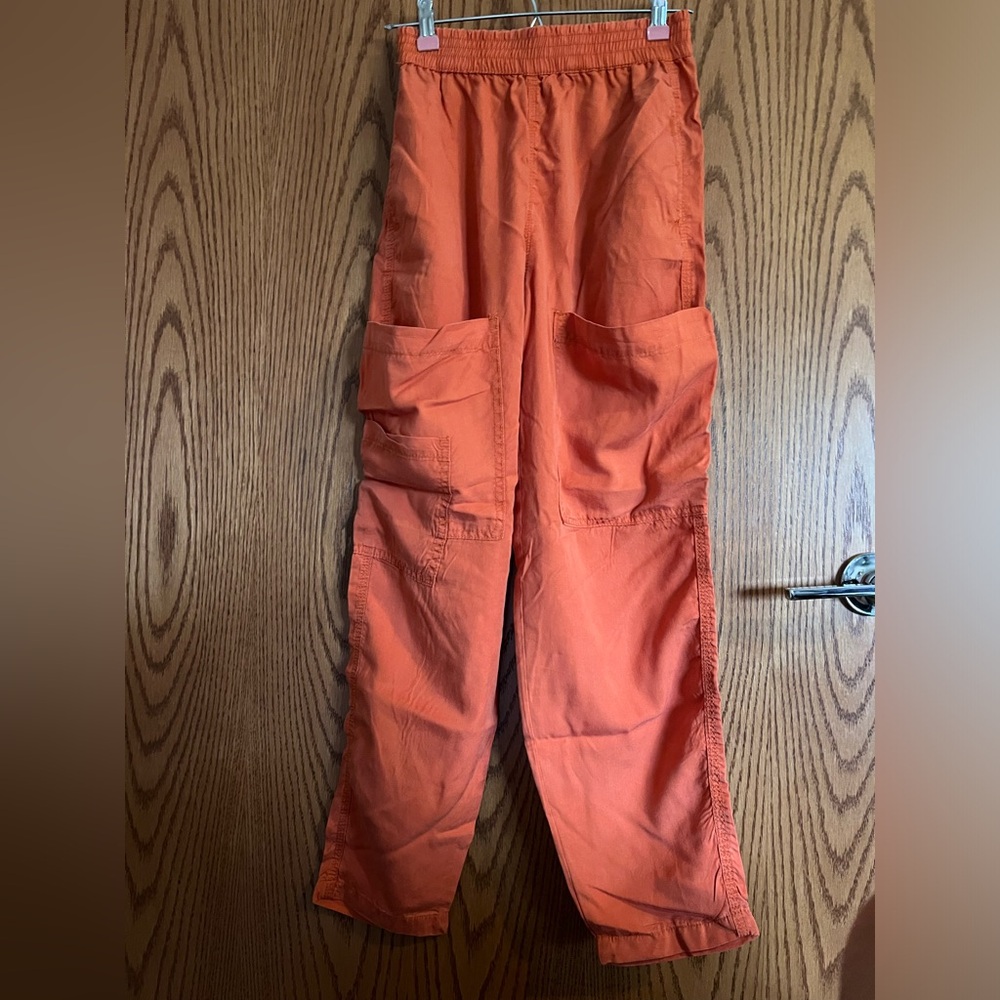 Hunter and brown- orange cargo pants- straight leg